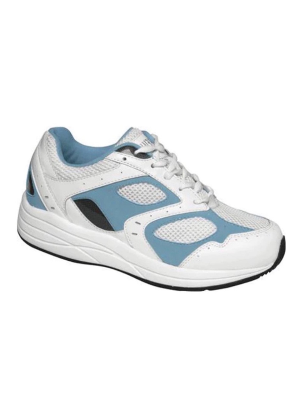 Drew Flare All Day Comfort Walking and Working Shoe in White and Blue